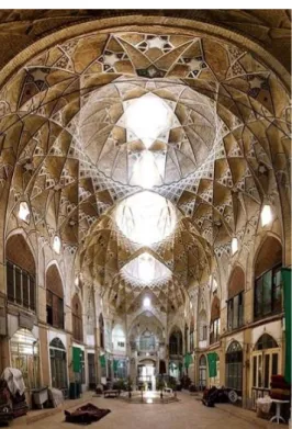 Figure 4. Traditional bazaar of Qum  city,  Iran  representing  physical  structure,  aesthetical  values  and  a  sense  of  unity  through  the  whole  construction