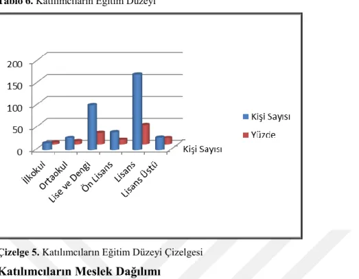 Tablo 6. Katılımcıların Eğitim Düzeyi