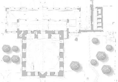 Figure  7.  Ground floor plan of the  Pertev Pasha Mosque 