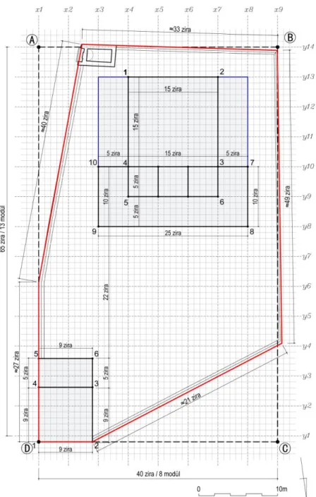 Figure 13. The application grid of  the Ferhat Pasha Complex 
