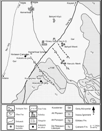 Figure 2. The geologic map of the study area . 
