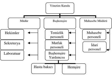 Şekil 4:Özel Demet Hastanesinin Organizasyon  şeması 