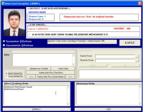 Figure 16. Asymmetric encryption screen