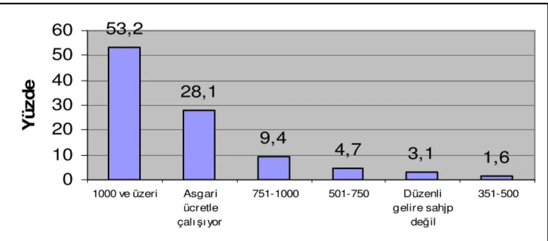 Grafik 4.11. Araştırmaya Katılan Hastane Çalışanlarının Gelir Düzeyleri 