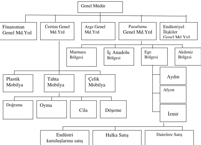 Şekil 8: Karma Örgüt  Yapısına Göre Bölümlendirme (Can, 1999:120)  VIII. ÖRGÜT YAPILARI 