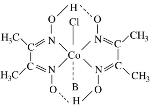 Şekil 1.11. Bis(dimetilglioksimato)kobalt(III) kompleksi 