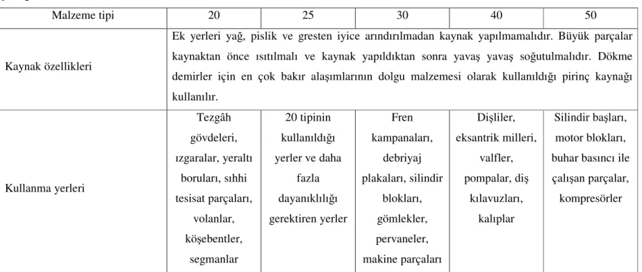 Çizelge 2.1’ in devamı 