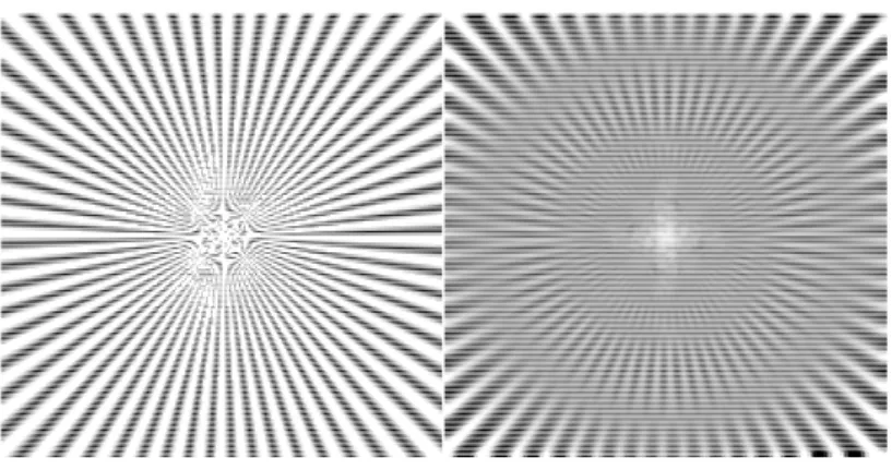 Şekil  3.5.  dairesel  kutu  yarı  çapı  a=4.5  olan  test  resmi  a)  Konvolosyon  uygulanacak örnek b) Odaklanılmamış resim