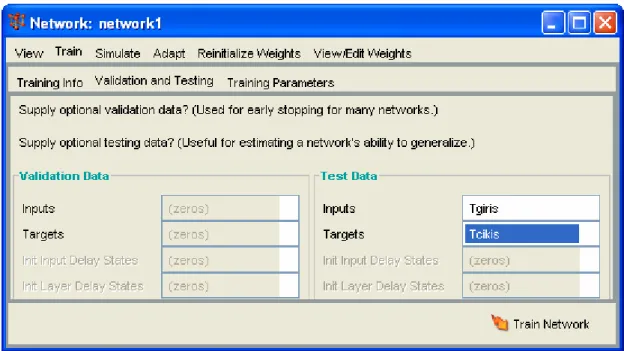 Şekil 3.13. Validation and testing arayüzü. 