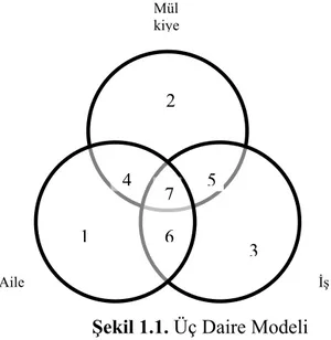 Şekil 1.1. Üç Daire Modeli 