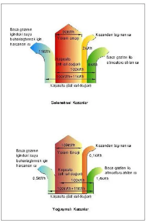 Şekil 1.1  Kazanlarda enerji da ğ ılımı