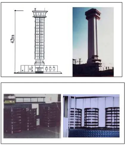 Şekil 3.13.“Nagasaki Airport Tower” Binası ve Uygulanan TLD Tankları 