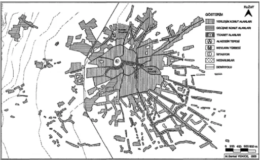 Şekil 4.9- 1964 yılı hâlihazır haritası (Yenice, 2005). 