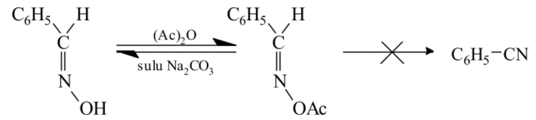 Şekil 1.7. anti-Benzaldoksimin açilleme reaksiyonu 