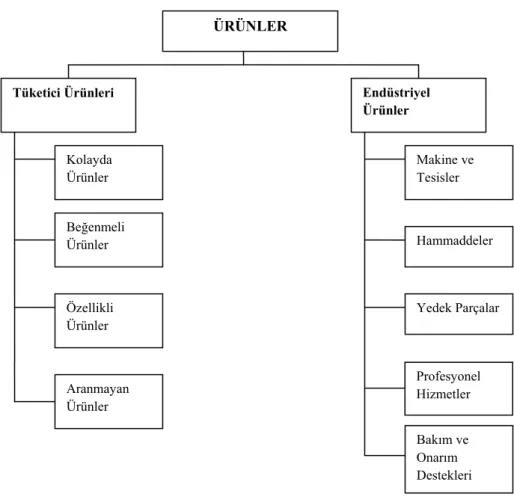 Şekil 2.1: Ürün Sınıfları 
