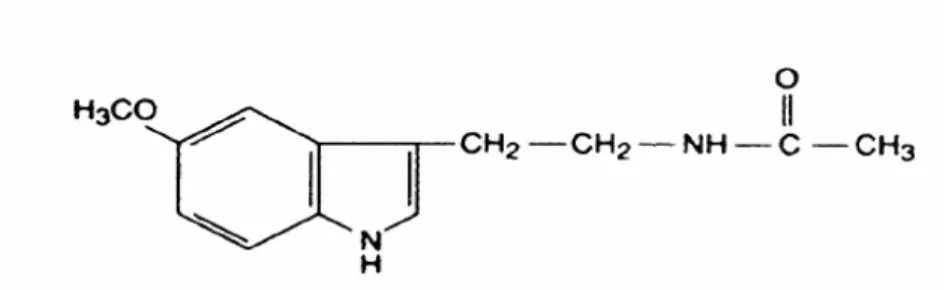 Şekil 7: Melatoninin kimyasal yapısı 