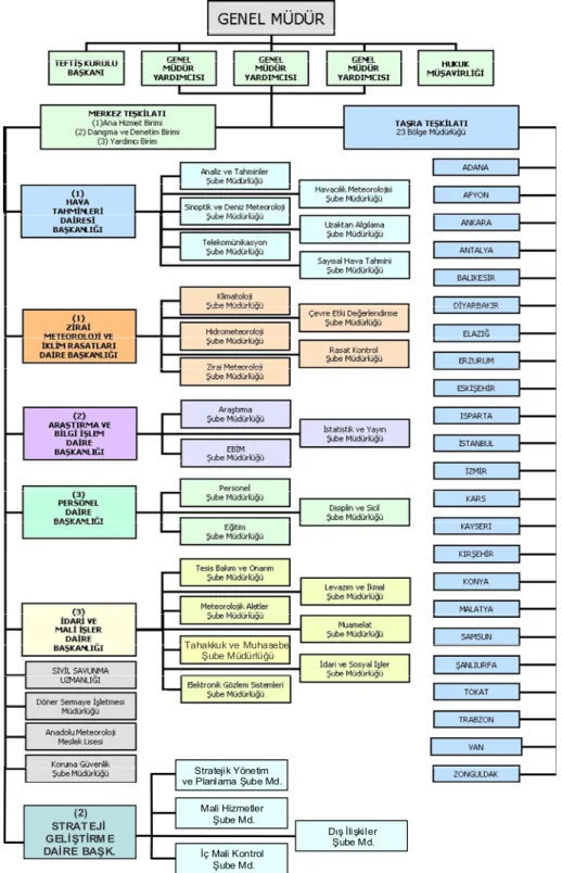 Şekil 1 – DMİ Genel Müdürlüğü Organizasyon Şeması 