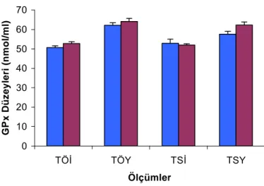 Grafik 4. Grupların GPx Değerleri (nmol/ml).