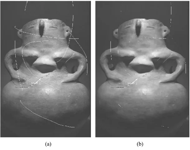 Şekil 5.11 (a)’da Ankara Anadolu Medeniyetleri Müzesi’ne ait, yaklaşık 6000  yıllık bir antropomorfik vazo görüntüsü görülmektedir