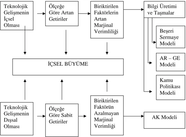 Şekil 2: İçsel Büyüme Türleri 