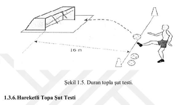 Şekil 1.5. Duran topla şut testi. 