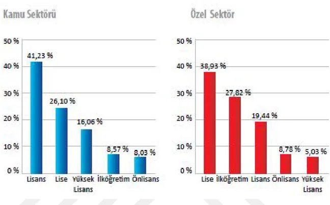 Şekil 14. ÇSGB Verilerine Göre Mobbing Sektör Eğitim Durumu 175 . 