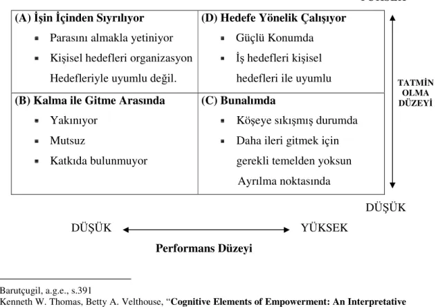 Tablo 3: Tatmin Edici Performans Modeli 