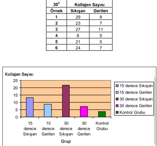 Grafik   0.2  Tüm gruplara ait ölçülen kolla jen  sayılarının  aritmetik  ortalama  değerlerine  göre        grafiksel dağılımı