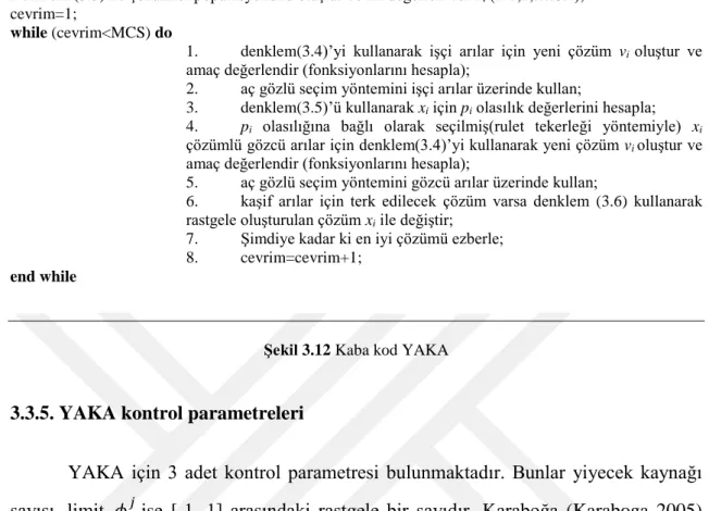 Şekil 3.12 Kaba kod YAKA 