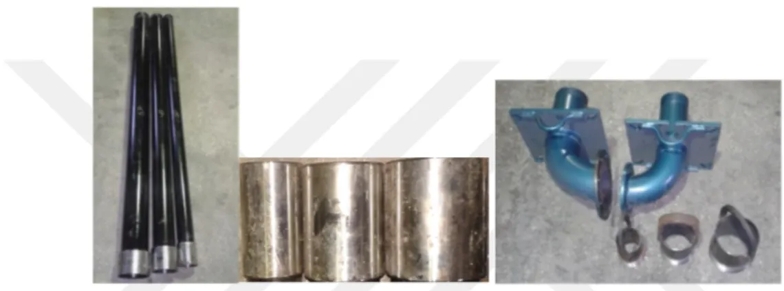 Şekil 3.5. Dalgıç pompa kolon borusu ve manşonlarının fotoğrafları 