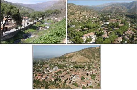 Figure  4.  Settlement  on  the  valley  (Turkish  Aeronautical  Association,  2009)  and  Birgi  River (K