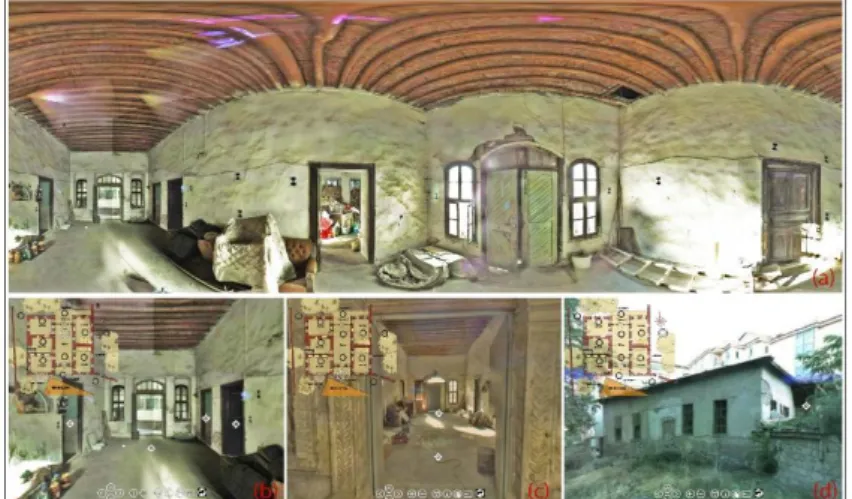 Figure 15. Different screens from  panoramic tour of house. 