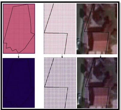 Figure  4. Elimination  of  network  parts that are out of the study area  and preparation for use in network  analysis  with  &#34;create  network&#34; 