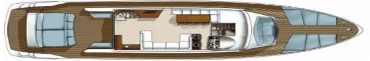 Şekil 4. HT78 Teknesi main deck yerleşim planı[3, 15]. 