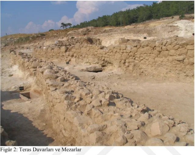Figür 2: Teras Duvarları ve Mezarlar 