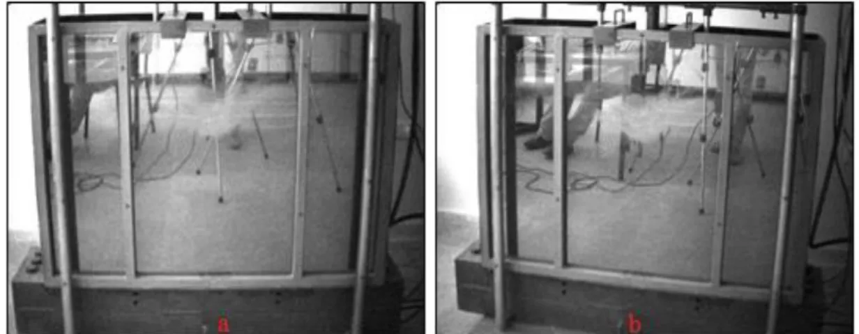 Figure 4 .  (a) Image taken with the left camera in the 6th minute (B=8 cm, D f = 0 cm) (b) Image taken with the right  camera in the 6th minute 