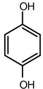 Şekil 2.2. Hidrokinonun kimyasal yapısı           Tablo 2.1.Hidrokinonun kimyasal ve fiziksel özellikleri 