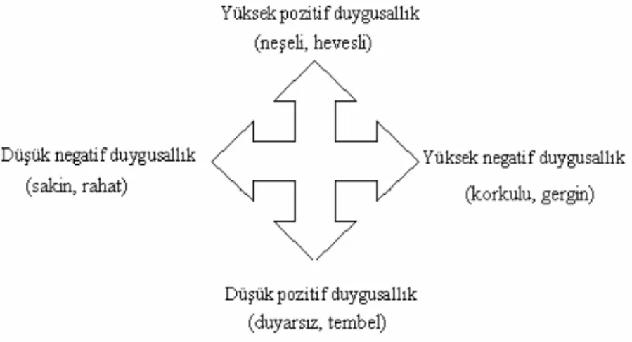 Şekil 1: Negatif ve Pozitif Duygusallık Boyutları 