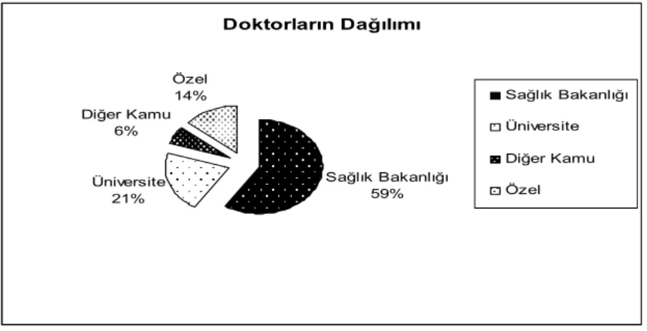 Grafik 1. Kurumlara Göre Doktor Dağılımı (2004)
