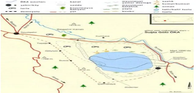 Figure 1. The map of Suğla Lake 
