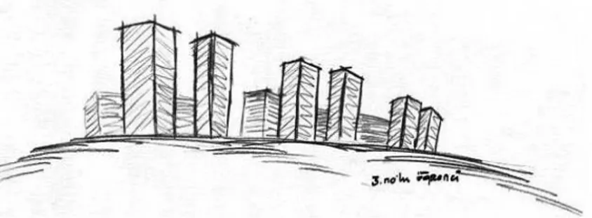 Figure 5. Skyscrapers’ image drawn  as a cognitive template. 