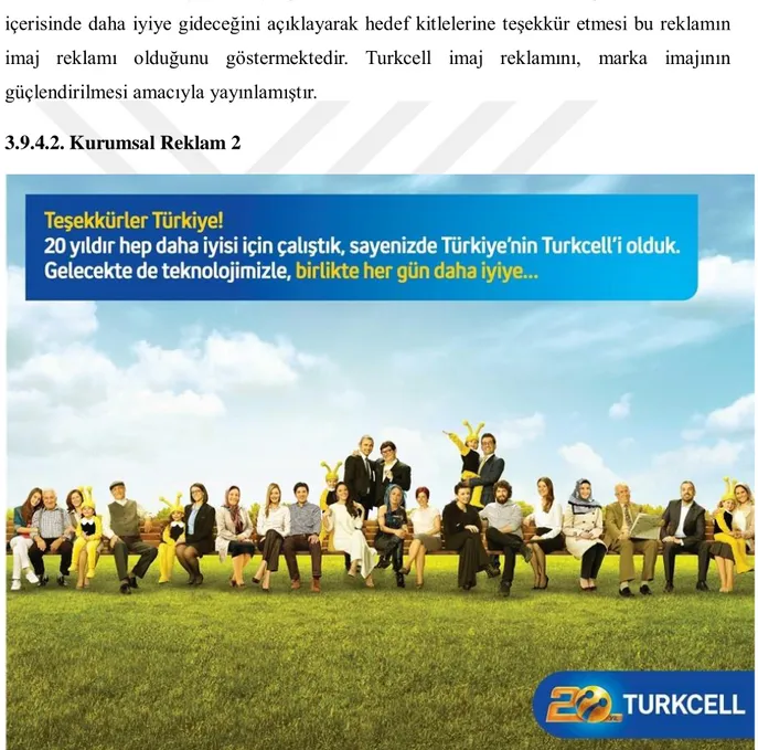 Şekil 12: TURKCELL, “TeĢekkürler Türkiye!” 