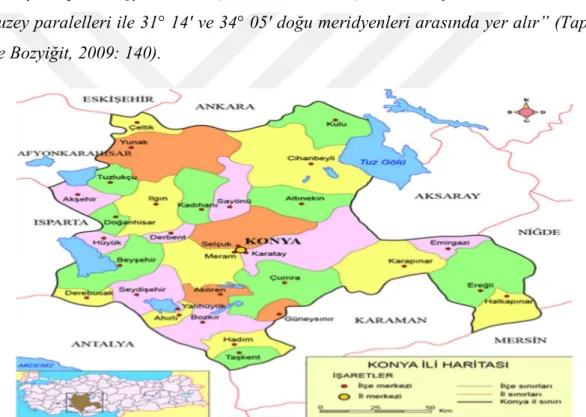 Şekil 9: Konya İl Haritası 