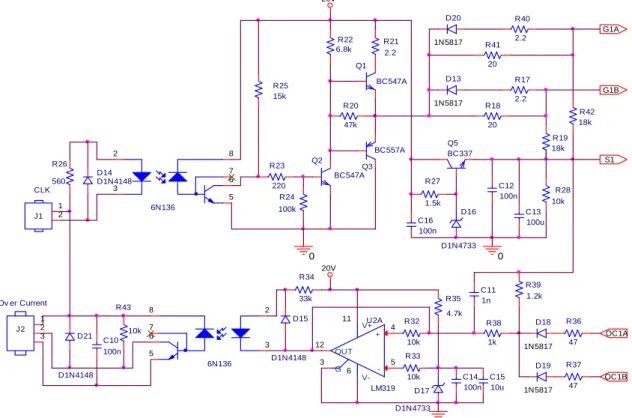 Şekil 7: MOSFET sürücü ve aşırı akım koruma devresi 