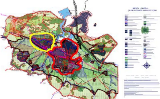 Şekil 3. İnegöl çevre düzeni planı revizyonu (Revision of Environmental Plan in Inegol) (İ.B.İ.Ş.M, 2010)