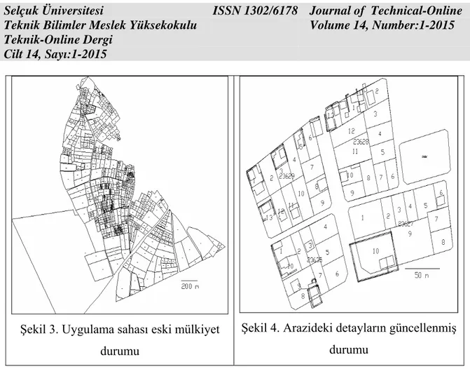 Şekil 3. Uygulama sahası eski mülkiyet  durumu 