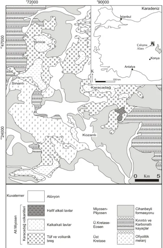 Figure 1. Geological map of the study area (modified from  enel, 2001).