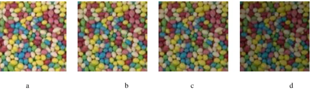 Şekil 1. Raw Food verisetindeki farklı dimleme ile elde edilen görüntüler  ( Cusano ve diğ., 2016)   (Images  with different dimming in Raw Food dataset)
