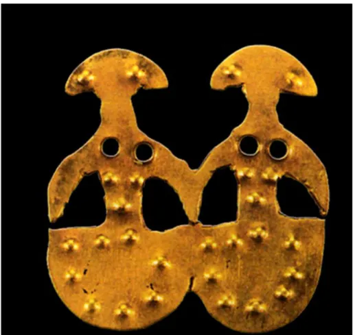 Figür 8: Alaca Höyük Eski Tunç Çağı krali mezarlarda bulunan ikiz idol