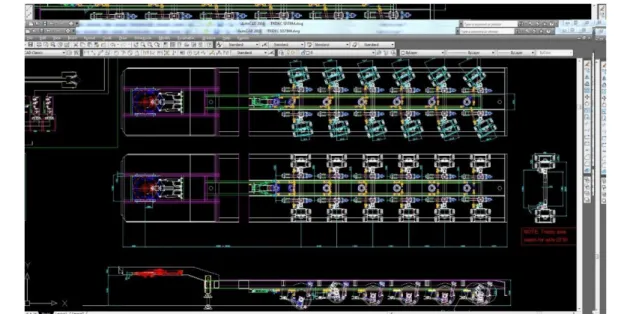 Şekil 3. Mekanizma açıları ve sistemin CAD çalışması 